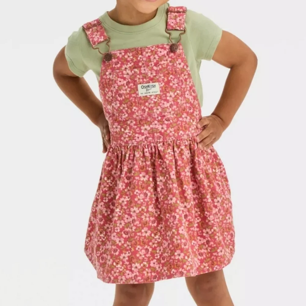 HOST PICK OshKosh B'gosh Pink Floral Corduroy Dress Size 18 Months
